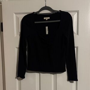 Madewell Black Long Sleeve Top